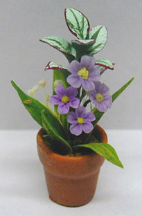 Dollhouse Miniature Purple Asters